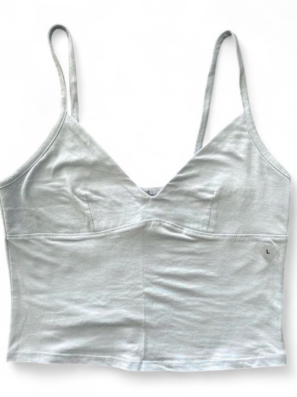 Tilly's Light Gray Spaghetti Strap Crop Cami